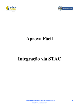Aprova F&aacute;cil Integra&ccedil;&atilde;o via STAC