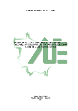 EDMAR ALMEIDA DE OLIVEIRA ECOLOGIA DE LIANAS