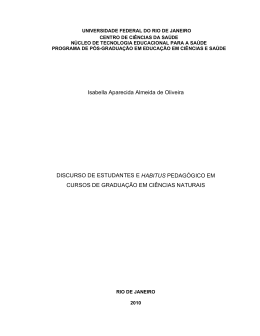 Isabella Aparecida Almeida de Oliveira DISCURSO