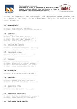 11/03/2014 - Rela&ccedil;&atilde;o preliminar de candidatos n&atilde;o
