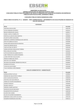 Anexo &Uacute;nico do Edital n&ordm; 11