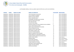 Pr&oacute;‐reitoria de Gradua&ccedil;&atilde;o ‐ DAARG Universidade Federal