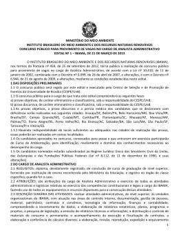 Edital - CESPE / UnB - Universidade de Brasília