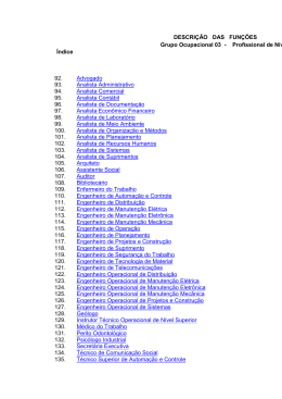 Grupo Operacional 3 - Profissionais de N&iacute;vel Superior