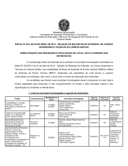 edital n&ordm; 023/2014 - sele&ccedil;&atilde;o de bolsistas de extens&atilde;o