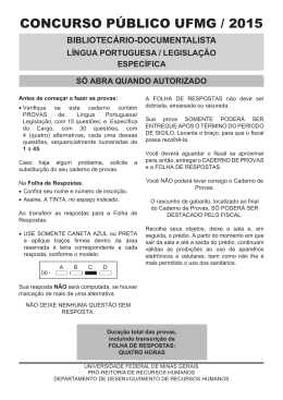 Prova - Bibliotec&aacute;rio / Documentalista