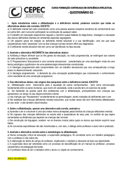 - QUESTION&Aacute;RIO 02 &ndash; - cepeconline.com.br