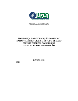 seguran&ccedil;a da informa&ccedil;&atilde;o com foco em infraestrutura: um