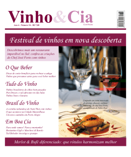 Festival de vinhos em nova descoberta