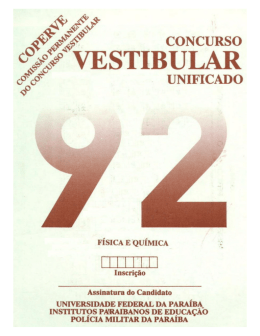 “AW” VESTIBULAR - Universidade Federal da Paraíba