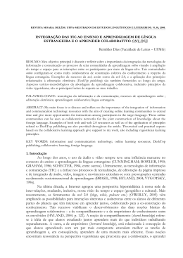 INTEGRA&Ccedil;&Atilde;O DAS TIC AO ENSINO E APRENDIZAGEM