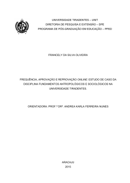 frequ&ecirc;ncia, aprova&ccedil;&atilde;o e reprova&ccedil;&atilde;o online