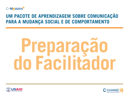 prepara&ccedil;&atilde;o do facilitador