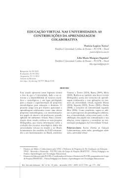 EDUCA&Ccedil;&Atilde;O VIRTUAL NAS UNIVERSIDADES: AS