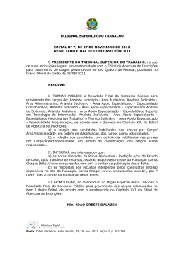 tribunal superior do trabalho edital nº 7, de 27 de novembro de 2012
