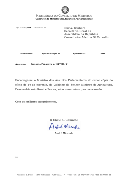 Exma. Senhora Secretária-Geral da Assembleia da República