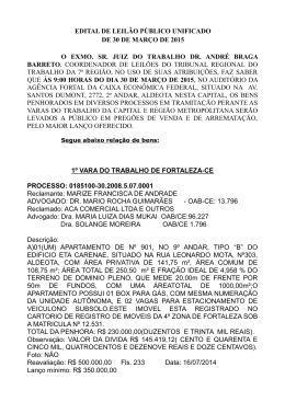 edital de leilão público unificado de 30 de março de 2015 o exmo. sr.