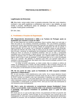 PROTOCOLO DA ENTREVISTA C1 Legitima&ccedil;&atilde;o da Entrevista A