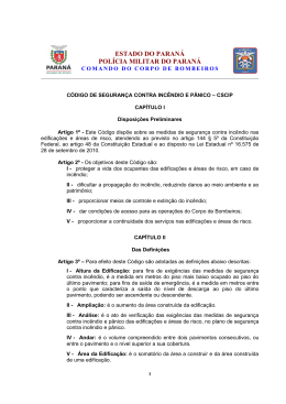 Codigo de Seguranca Contra Incendio e Panico - CSCIP