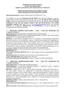 3&ordf; VARA DO TRABALHO DE BAURU