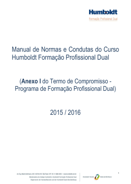 Manual de Normas e Condutas do Curso Humboldt Formação