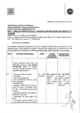 Novos Valores Fiat Redução IPI