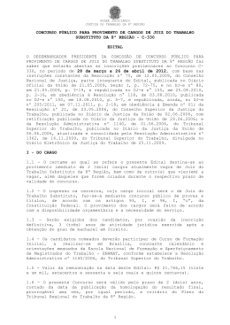 vagas para juiz - Tribunal de Justi&ccedil;a do Estado do Amazonas