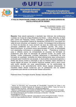 a voz do professore sobre a inclus&atilde;o de alunos surdos na escola