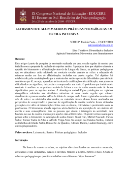 letramento e alunos surdos: práticas pedagógicas em