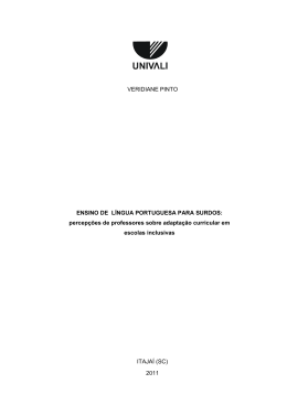 ENSINO DE L&Iacute;NGUA PORTUGUESA PARA SURDOS