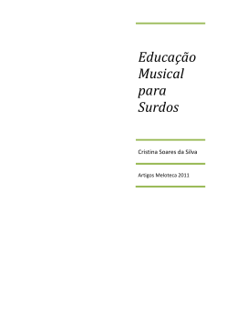 Educa&ccedil;&atilde;o Musical para Surdos