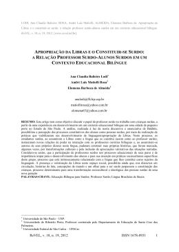 apropria&ccedil;&atilde;o da libras e o constituir-se surdo