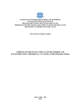 um encontro com a diferen&ccedil;a, cultura e identidade surda