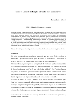 Ideias do Conceito de Fun&ccedil;&atilde;o: atividades para alunos surdos