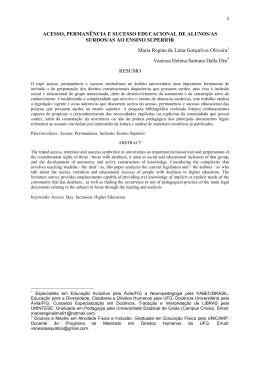 acesso, perman&ecirc;ncia e sucesso educacional de alunos/as surdos