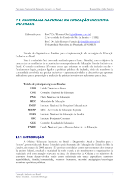 1.1. Panorama Nacional da Educa&ccedil;&atilde;o Inclusiva no Brasil