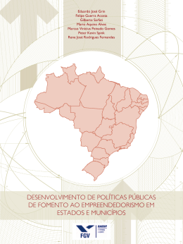 DESENVOLVIMENTO DE POL&Iacute;TICAS P&Uacute;BLICAS DE FOMENTO AO