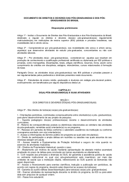 DOCUMENTO DE DIREITOS E DEVERES DAS P&Oacute;S