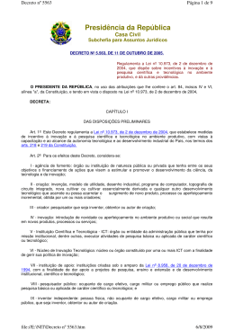Decreto Nº 5.563, de 11 de outubro de 2005