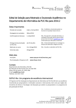 Exame de Sele&ccedil;&atilde;o para
