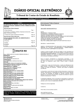 Di&aacute;rio Oficial eletr&ocirc;nico n&ordm; 1039 - TCE-RO