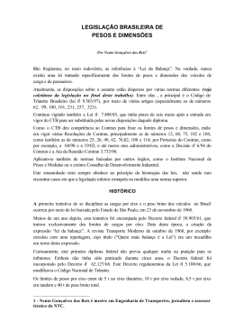 legisla&ccedil;&atilde;o brasileira de pesos e dimens&otilde;es