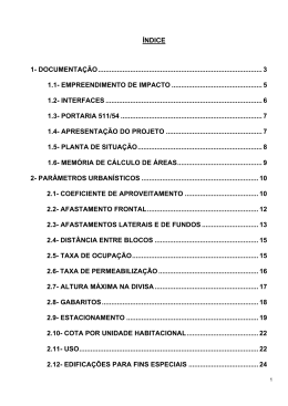 &Iacute;NDICE 1- DOCUMENTA&Ccedil;&Atilde;O ........................................................