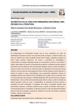 RBOL ESTIMATIVA DA ALTURA POR DIMENS&Otilde;ES DENT&Aacute;RIAS