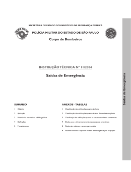 INSTRU&Ccedil;&Atilde;O T&Eacute;CNICA N&ordm; 11/2004 Sa&iacute;das de Emerg&ecirc;ncia