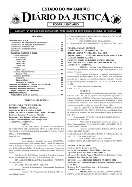 IÁRIO DA JUSTIÇ - Portal do Poder Judiciário do Estado do Maranhão