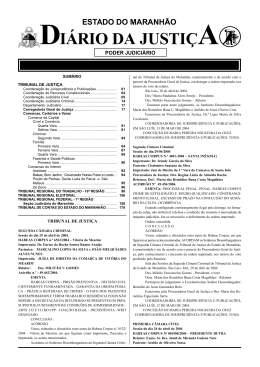 diário da justiça - Portal do Poder Judiciário do Estado do Maranhão
