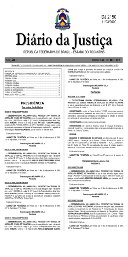 DJ 2150 - Tribunal de Justi&ccedil;a do Estado do Tocantins