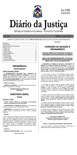 DJ 2166 - Tribunal de Justi&ccedil;a do Estado do Tocantins