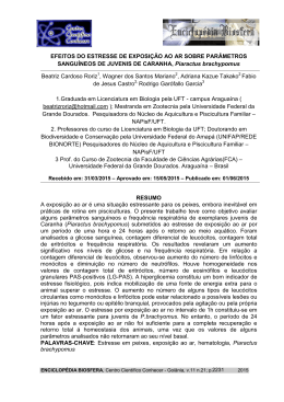 EFEITOS DO ESTRESSE DE EXPOSI&Ccedil;&Atilde;O AO AR SOBRE